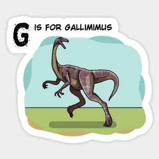 gallimimus dinosaur Sticker
